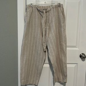 Sanctuary Linen Cropped Pant - 14w